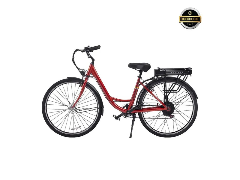 Bicicleta Eletrica Hawk 350W HW351 Wind Bat 36V 7.5AH Red