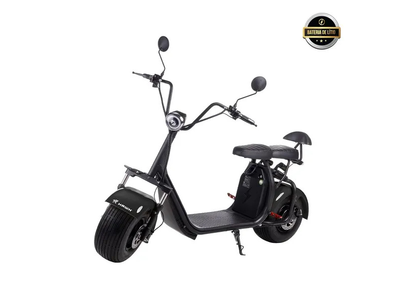 Scooter Eletrica X7 Hawk 2 Lugares 2000W Bat 60W 20AH Black 180KG