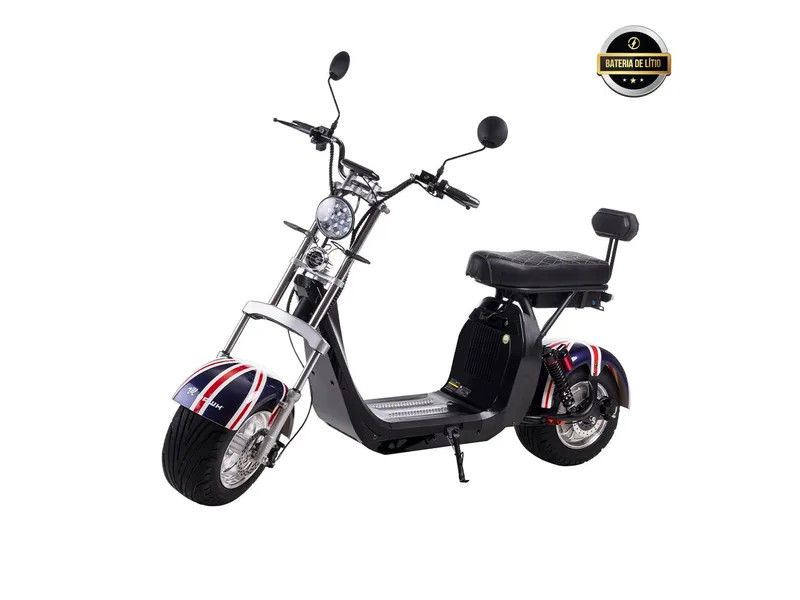 Scooter Eletrica X8 Hawk 2 Lugares 2000W Bat 60W 20AH Bandeira England 180KG