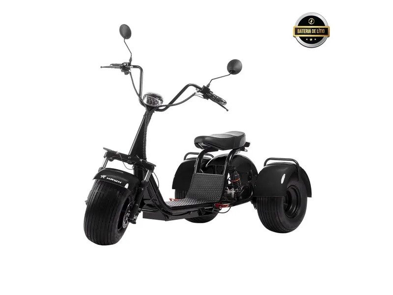 Triciclo Eletrico X3 Hawk 2 Lugares 1500W Bat 60W 20AH Black 200KG